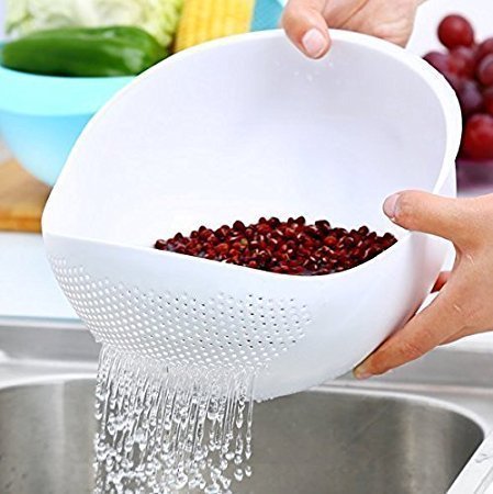 Stuard Plastic Vegetable, Fruit, Rice Wash Sieve Big Washing Basket/Bowl Colander stuard.in