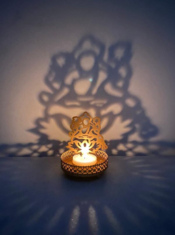 Stuard Tea Light OM Reflection Candle Holder , Golden Suard.in, make you home with good Laxmi