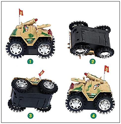 Stuard Tumbling Military Tank Toy with Sound and Flash Light Toy for Kids Boy stuard.in